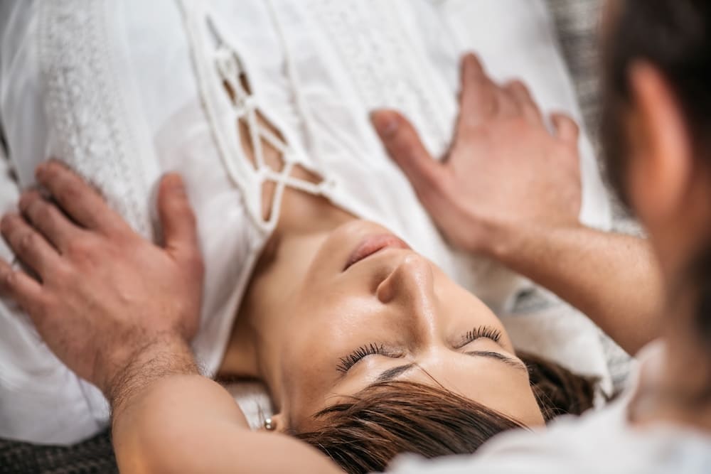 Woman laying down for massage